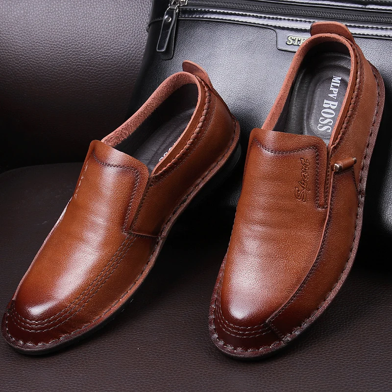 SITAILE Повседневная Бизнес Англия Trend человека Кисти Кожаные Ботинки Все Матч Elegnt