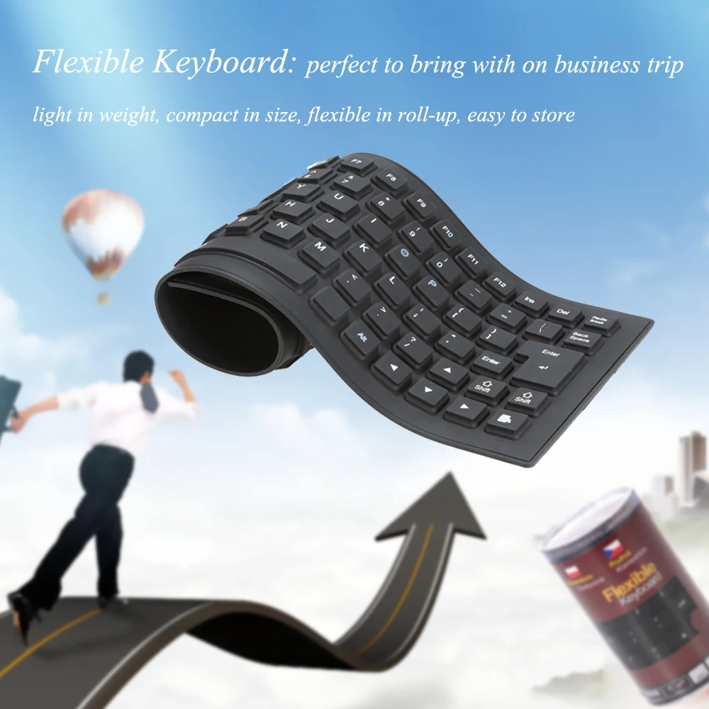 USB клавиатура складная силиконовая непромокаемая 85 клавиш|silicone keyboard|keyboard keyboardwired