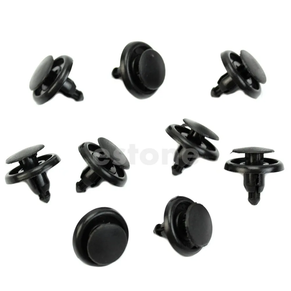 

New Useful 10pcs Rivet Fastener Bumper Push Retainer Hood Clips 7mm For Toyota M68B