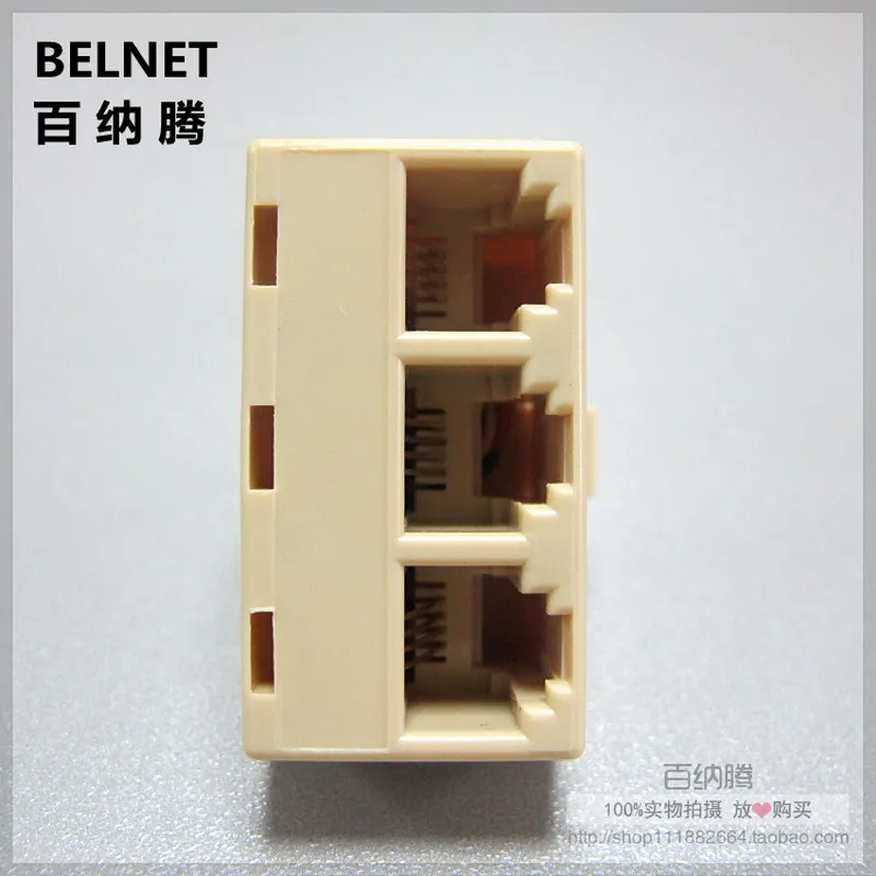 RJ11 телефон Splitter один в три выхода 4 через голову телефонный адаптер рога