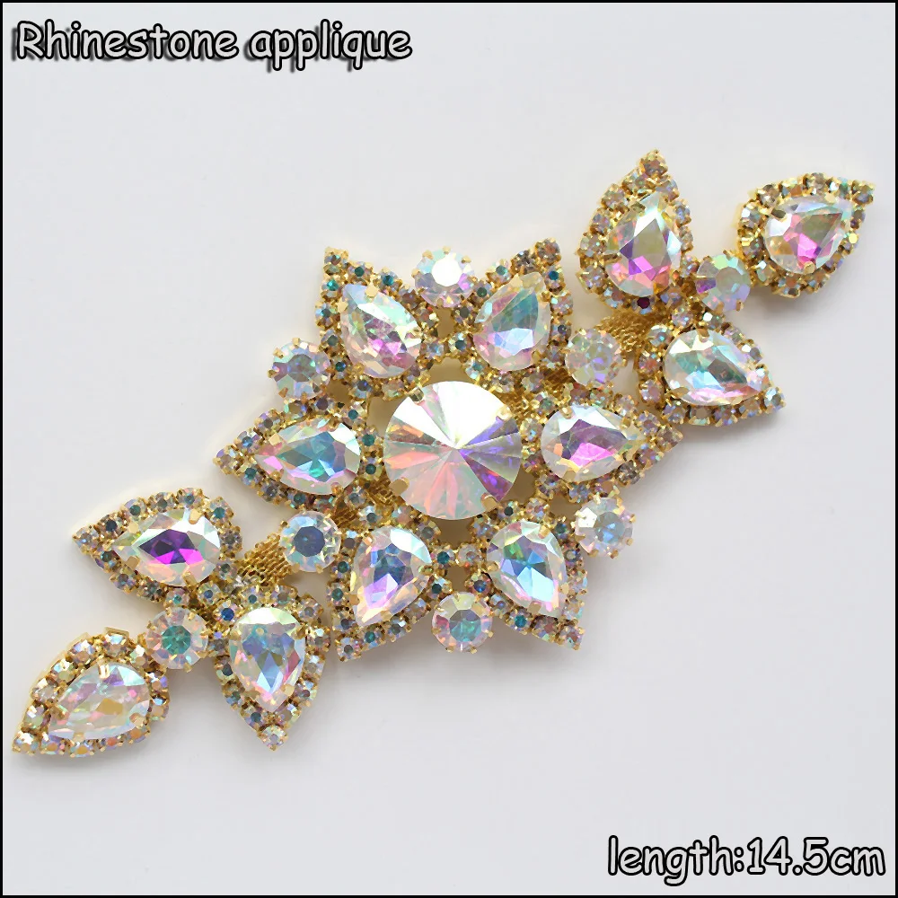 Free shipping 2pcs/lot 50mm round shape shiny strass crytsal sew on rhinestones dress bags shoes diy applique | Дом и сад