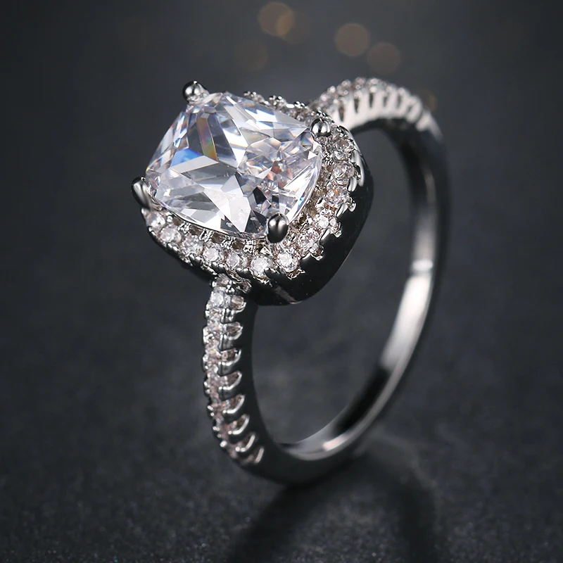Женское кольцо с фианитом Anillos Mujer модное разноцветное для помолвки свадьбы