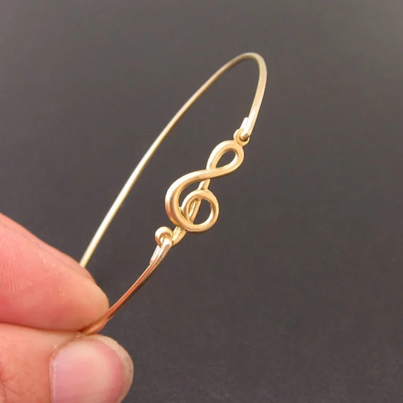 Treble Clef браслет очаровательные браслеты 14Kc с золотым наполнителем/музыкальная