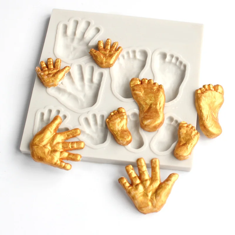 

Feet Hands Candy Cake Fondant Silicone Mold Soap Baking Molds DIY Cake Wedding Decoration Tools