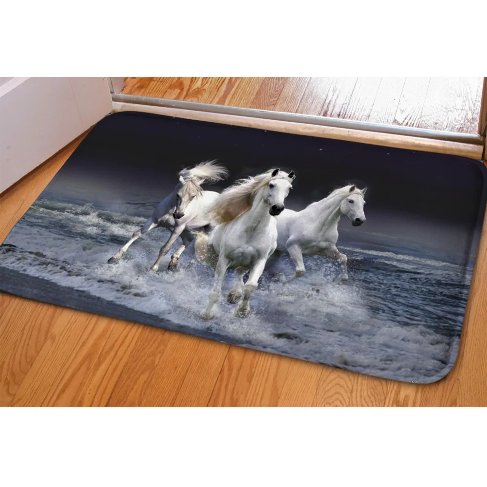 HUGSIDEA 3D крутой коврик с изображением животных лошади волка для улицы Добро