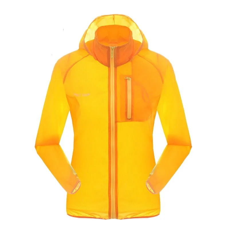 Цвет: желтый Women Green Raincoat Jacket Cycling Running Camping Hiking Anti-UV Jacket Windproof and Water-resistant Cycling Windbreak - Цвет: Цвет: желтый