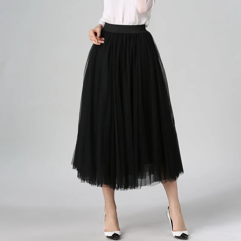 TingYiLi/длинная фатиновая юбка коллекция 2016 года сезон весна-лето Длинная женская