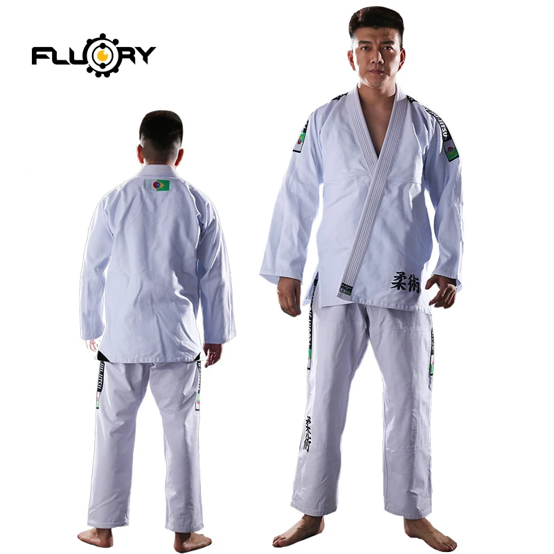 Кимоно для бразильского джиу джитсу Fluory 350gsm с перламутровым плетением легкое