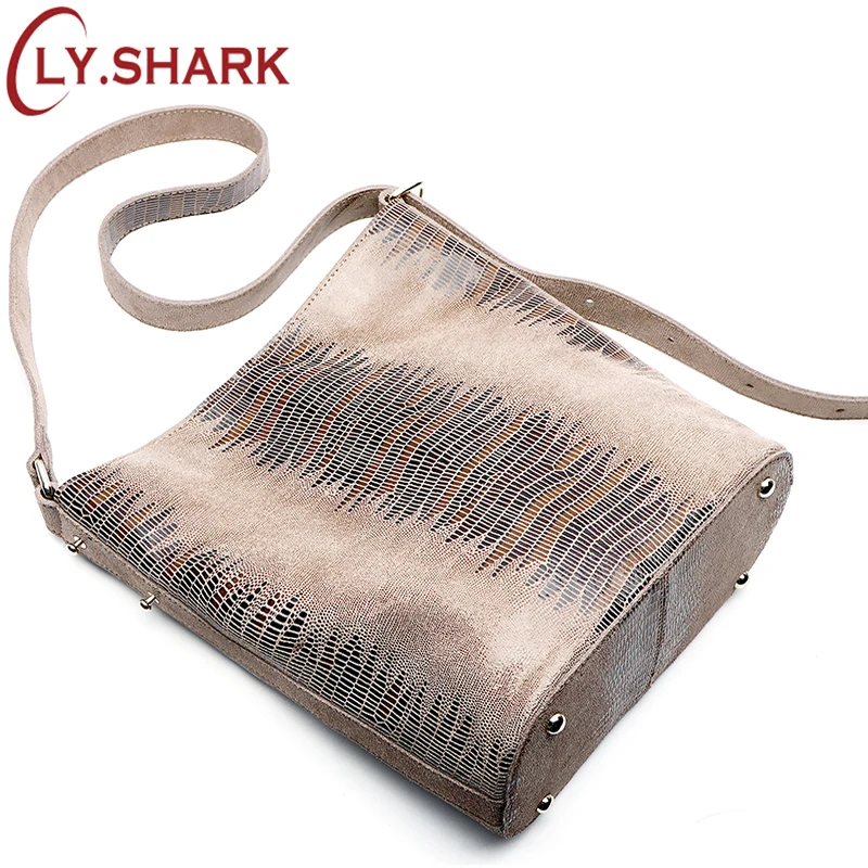 LY. SHARK модные кожаные сумки с змеиным узором новые женские из натуральной кожи