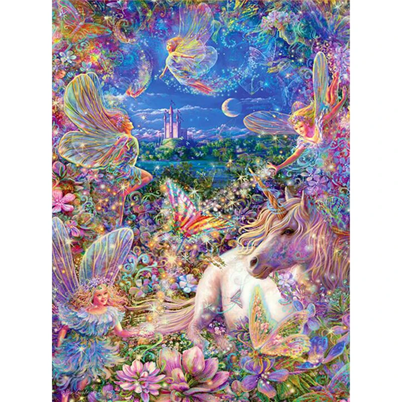 

diy diamond painting child's fairy tale series hobby handmade needlework wall decor picture of resin rhinestones scroll painting