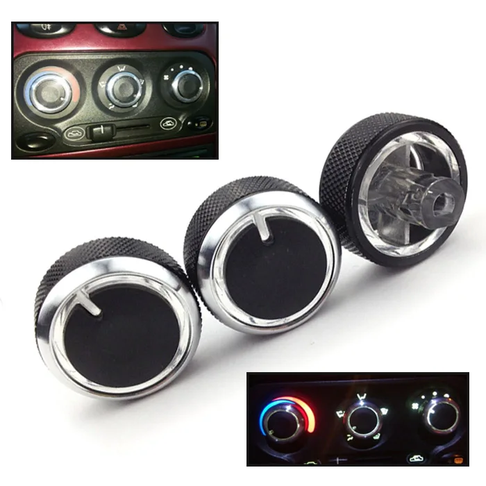 3Pc For Chevrolet Spark 1998-2005 Car AC Knob Air Conditioning Heat Control Switch Button Aluminum Alloy Aveo Lova Sonic | Автомобили и
