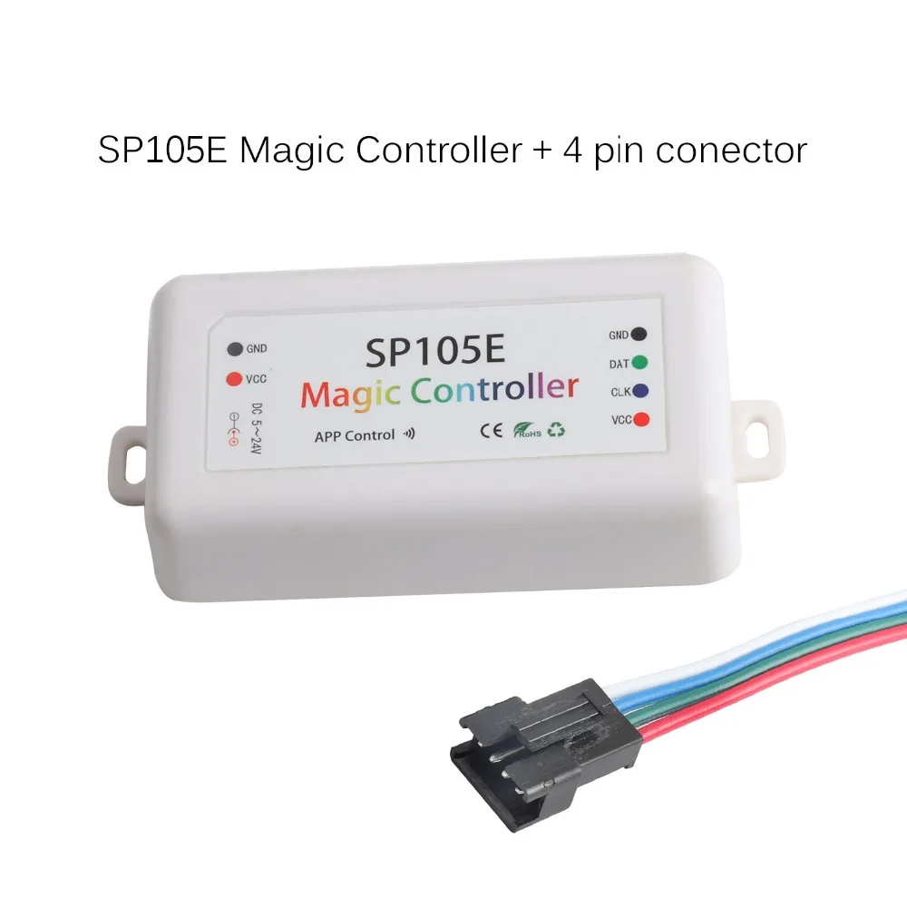 SP105E Bluetooth волшебный Управление DC5V 24V приложение для WS2812B WS2811 APA102 Пиксели