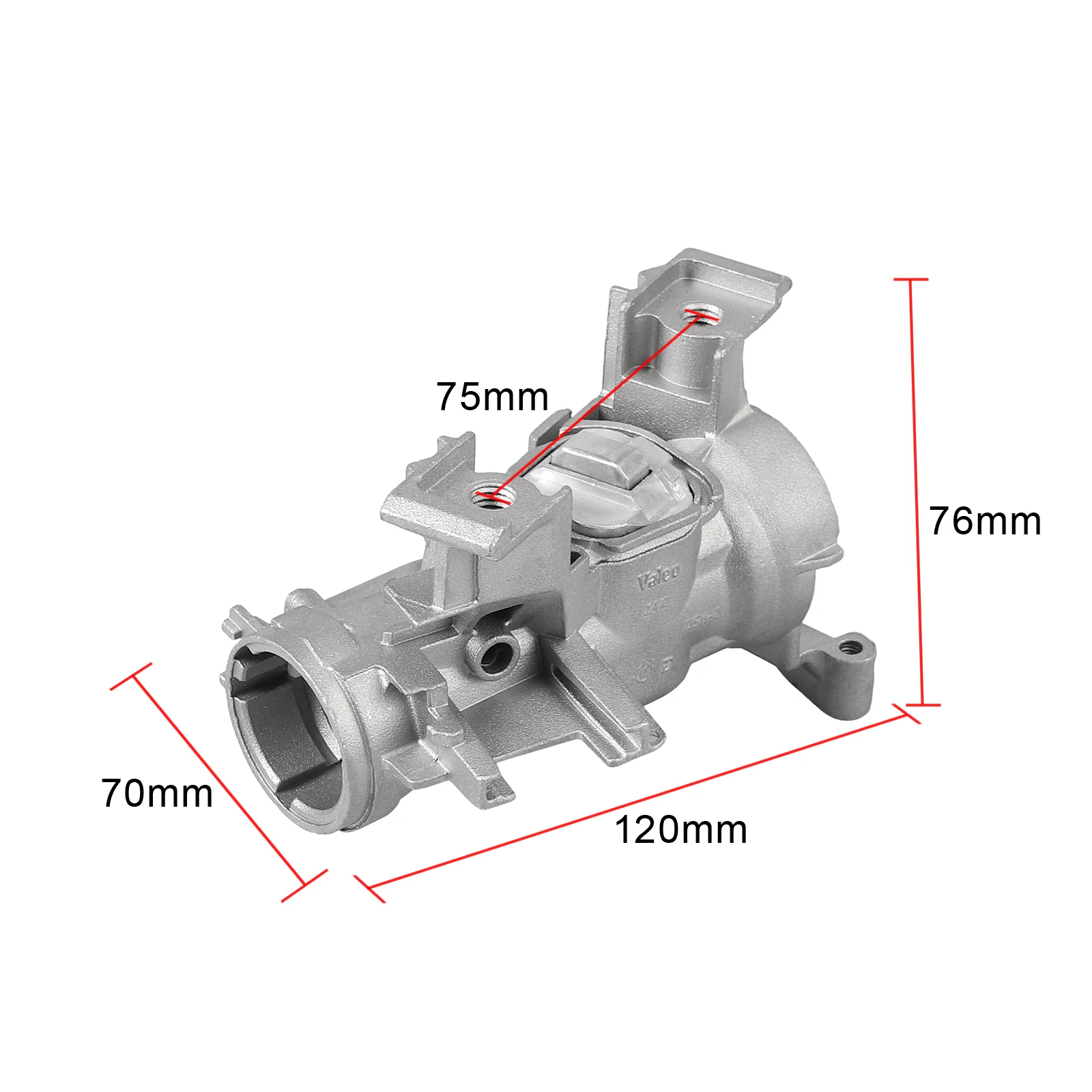Замок зажигания Justech 1K0905865 для VW AUDI SEAT SKODA серебристый металлический замок с 6