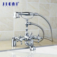 jieni telephone style shower bathroom basin sink faucet mixer tap bathtub wall mounted 2 handles polish chrome bathub handshower