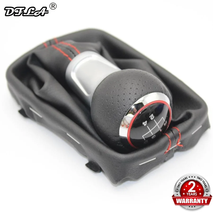 

For Audi A3 S3 2000 2001 2002 2003 Car-styling New 5 Speed Car Stick Gear Shift Knob With Leather Boot Red Line
