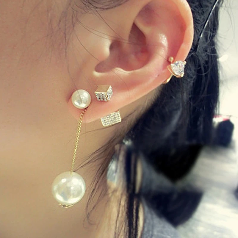 Ювелирные изделия из стерлингового серебра 925 пробы длинные серьги с жемчугом