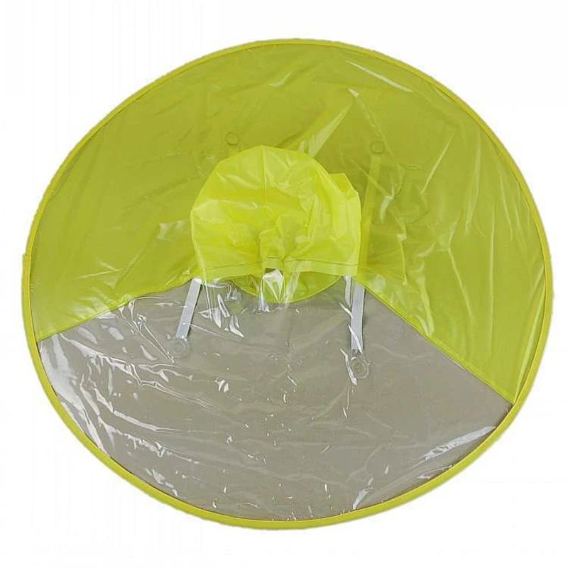 Creative Children Adult Animation UFO Umbrella Sleeveles Hat Raincoat Yellow Duck Flying Saucer | Тематическая одежда и