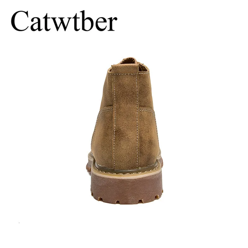 Catwtber новый человек зимние сапоги черный хаки Для мужчин повседневная обувь