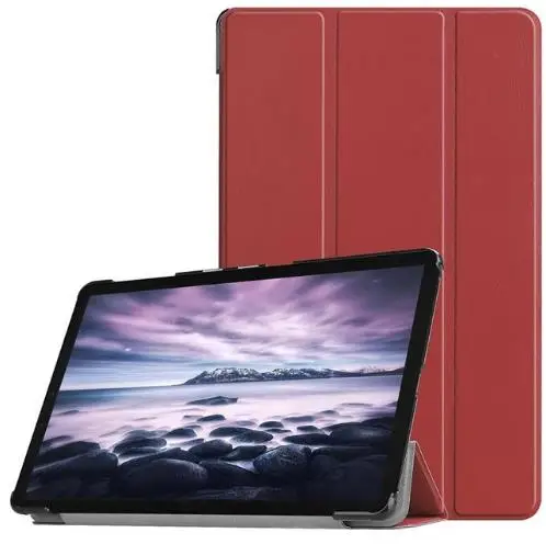 pro12.9-wine red Умный Магнитный чехол для нового iPad Pro, 11 дюймов,, ультратонкий противоударный чехол из искусственной кожи с тройной подставкой для iPad Pro 12,9 - Цвет: pro12.9-wine red