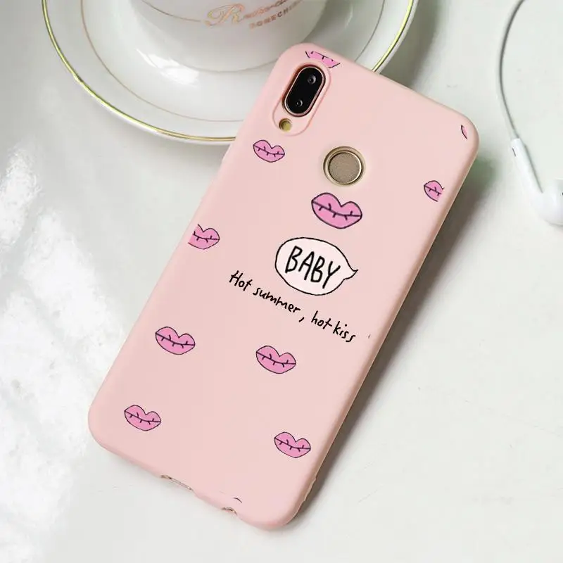 Kfe-baby Розовый матовый Мягкий ТПУ чехол для huawei P30 P8 P9 P10 P20 Pro mate 20 10 Lite Y6 Y9 P Smart Plus чехол-накладка - Цвет: Kfe-baby