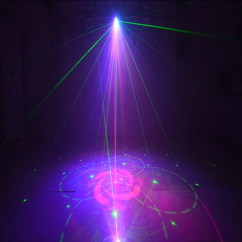 Светодиодный лазерный проектор с 36 узорами диско лампа 3 линзами RGB для диджея
