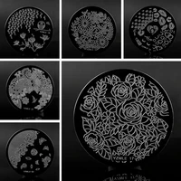 1 pc 30 designs available yzwle stamping plate lace negative space leaves flowers nail art template tools accessories