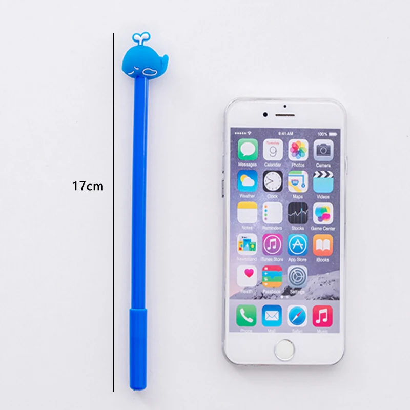 

30pcs/lot Cute Little blue whale gel pen cartoon School students office supplies stationery Wholesale
