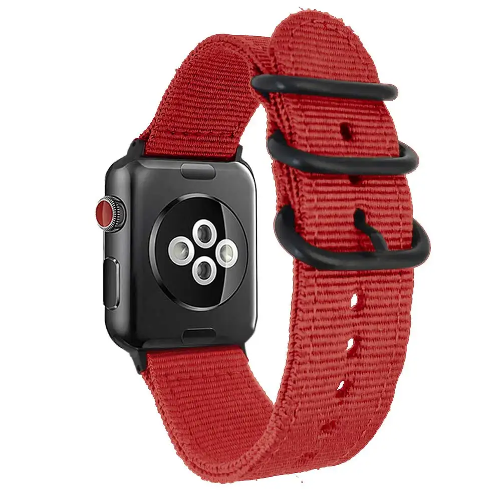 40 мм 44 НАТО нейлоновый ремешок для наручных часов для Apple Watch, ремешок 42 мм, для iWatch, версия 4/3/2/1 ремешок 38 мм с зулу кольца пряжка адаптеры для наручных часов