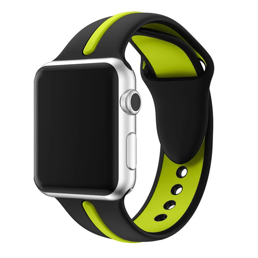 Хохлатый спортивный ремешок для apple watch 42 мм/38 мм iwatch серии 3 2 1 резиновый браслет