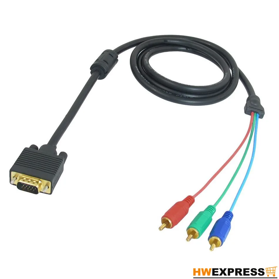 HWEXPRESS горячий 1 5 м VGA 15 Pin папа к 3 RCA RGB Мужской видео кабель адаптер|rgb cable|cable rgbrgb adapter