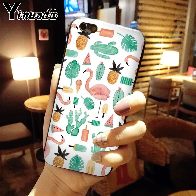 Высококачественный чехол для телефона Yinuoda green cactus plant iPhone 6S 6plus 7 7plus 8 8Plus X Xs MAX 5 5S XR |
