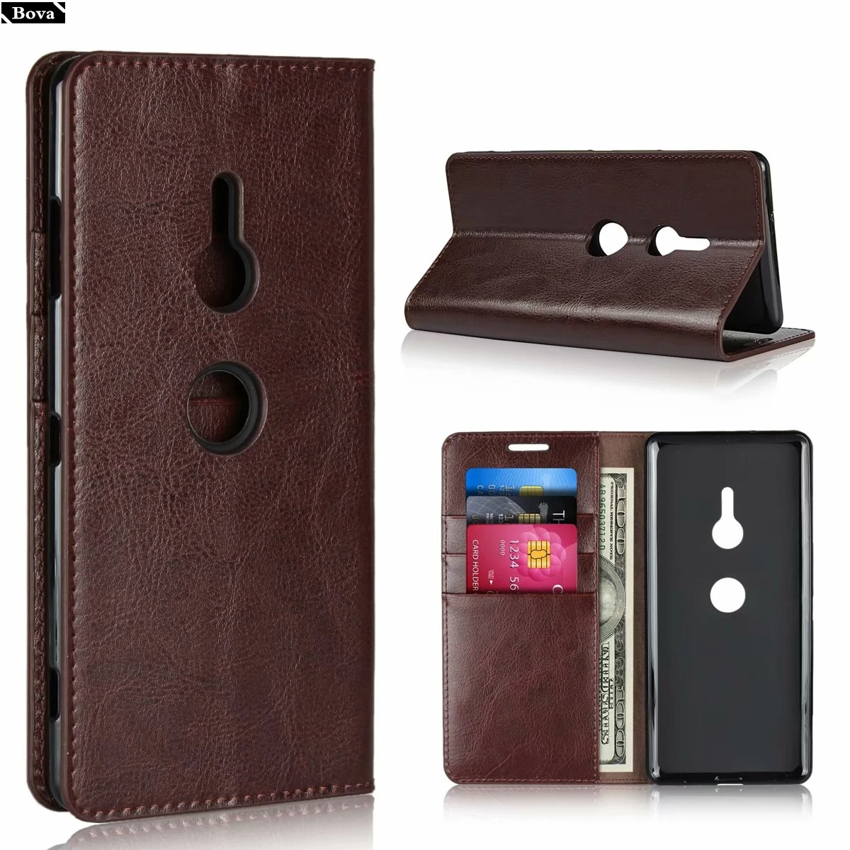 

Deluxe Wallet Case for Sony Xperia XZ3 leather Case Flip Cover for Sony XZ3 6.0" Retro Protective Holster Phone Shell Bags