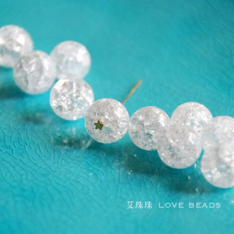 Круглые бусины из прозрачного кварца с трещинами диаметром 6 10 мм 15 дюймов 38 см|loose