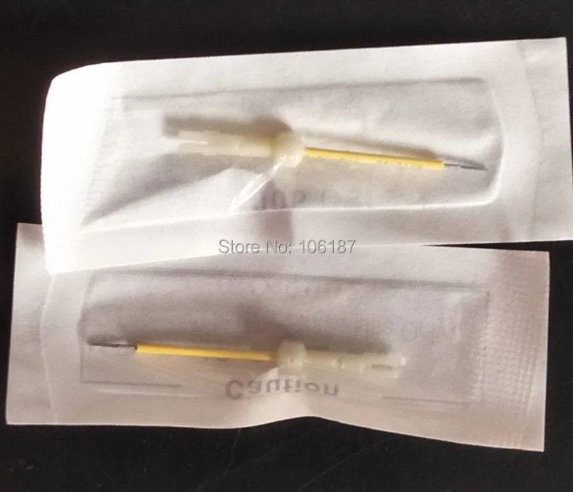 

100PCS Each Size 1RL 3RL 5RL Disposable Sterilized Needles Permanent Makeup Card Needles Round Liner for Eyebrow Tattoo Pen
