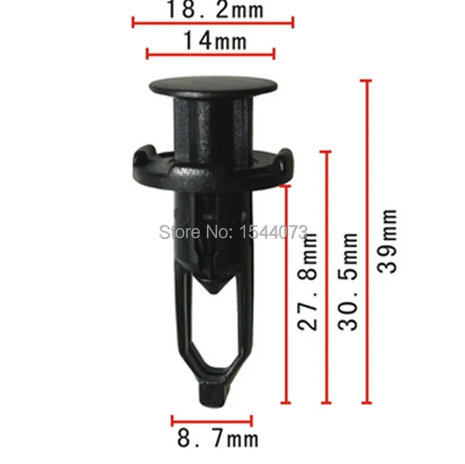 

100pcs 9mm Auto car Accessories Plastic Fastener Clip for TOYOTA corolla Camry front bumper fixed clips