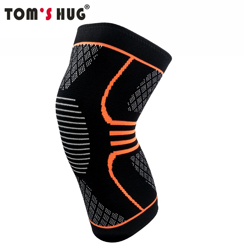 1 Pcs Sport Knee Pad Sleeve SupportKneepad Tom's Hug Brand Fitness Running Cycling Braces High Elastic Gym Protect Warm | Спорт и