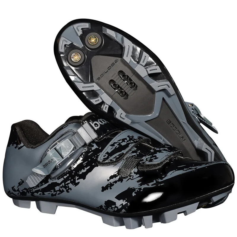 MTB black grey Новая обувь для велоспорта, Ультралегкая дышащая обувь для горного велосипеда, обувь для спорта на открытом воздухе, профессиональная обувь для верховой езды - Цвет: MTB black grey