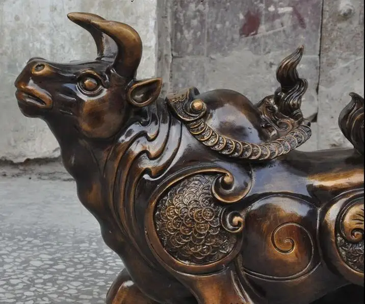 Китайский Фэншуй Бронзовая фигурка для привлечения богатства денег фондовый