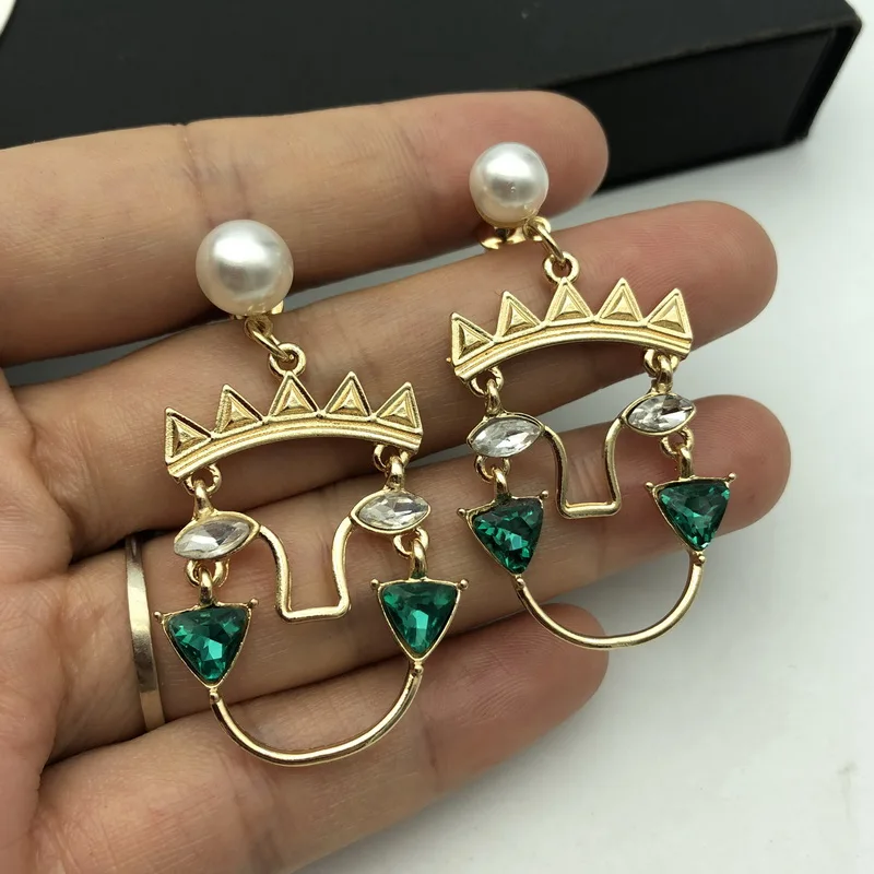 F. J4Z новые серьги из камня в стиле барокко женские модные с подвеской виде