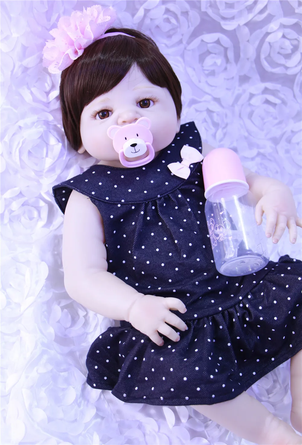

Bebe doll reborn 22" full silicone reborn baby dolls toys for children gift princess BJD alive newborn baby dolls alive