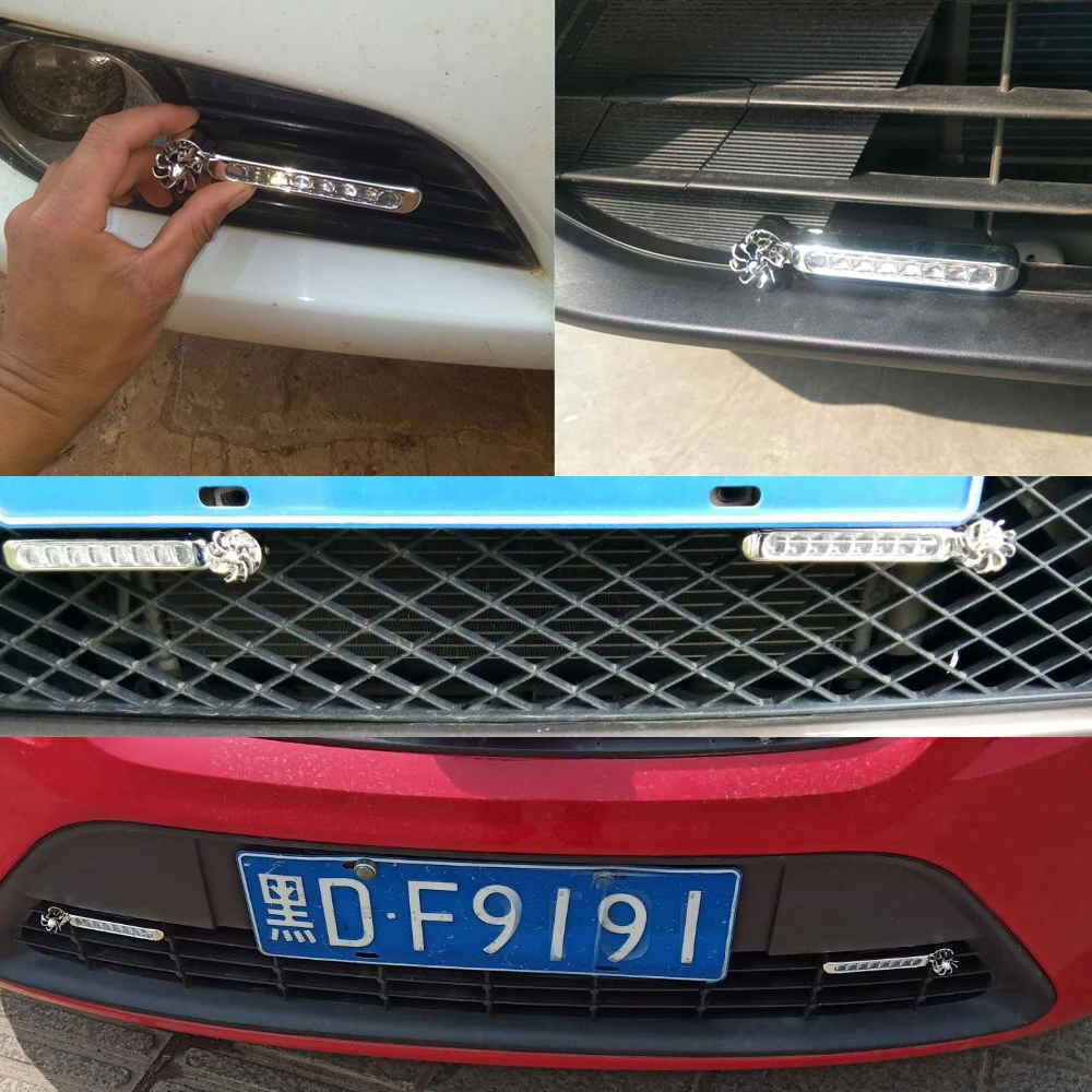 2 шт. автомобильные лампы с ветровым приводом дневные ходовые огни светильник 8