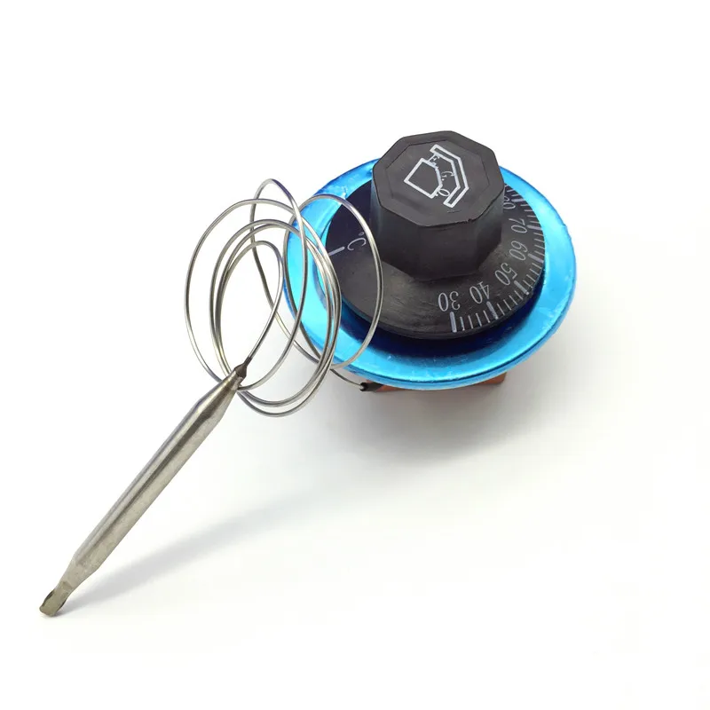 

2 Pcs 30-110 degree Temperature Rotary switch Controller Celsius Adjustable Temperature Control Switch Thermostat 16A