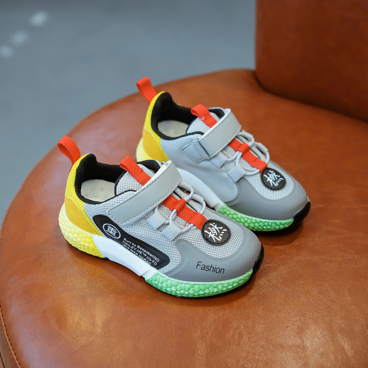2020 Boys Girls Lightweight Sneakers Toddler/Little Kid Strap Low Top Mesh Trainers Children School Walk Casual Brand Shoes | Детская