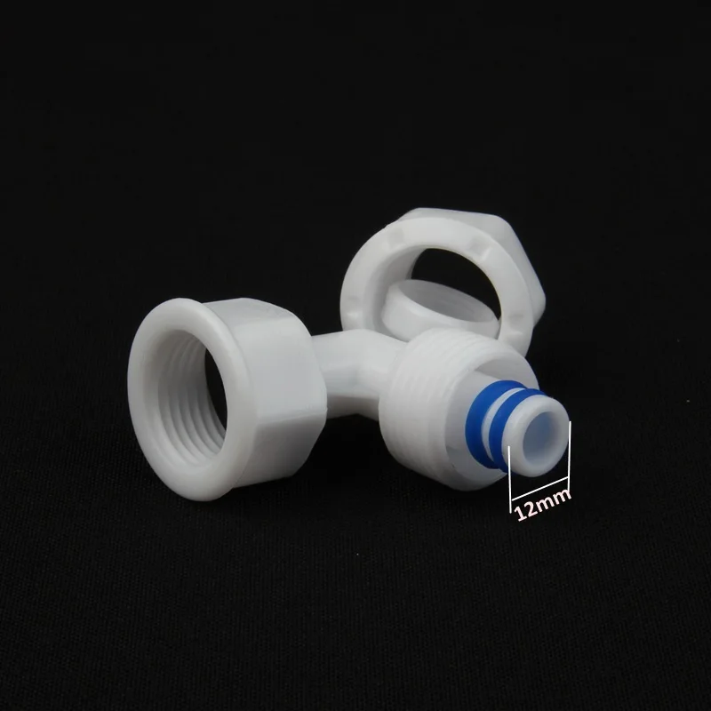 1 шт. NuoNuoWell POM 1/2 &quotЖенская резьба на 12/16 мм мягкий шланг локоть соединитель для
