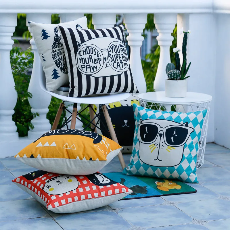 Бесплатная доставка Стиль талия наволочка Happy campers pillowcover подушки случаях