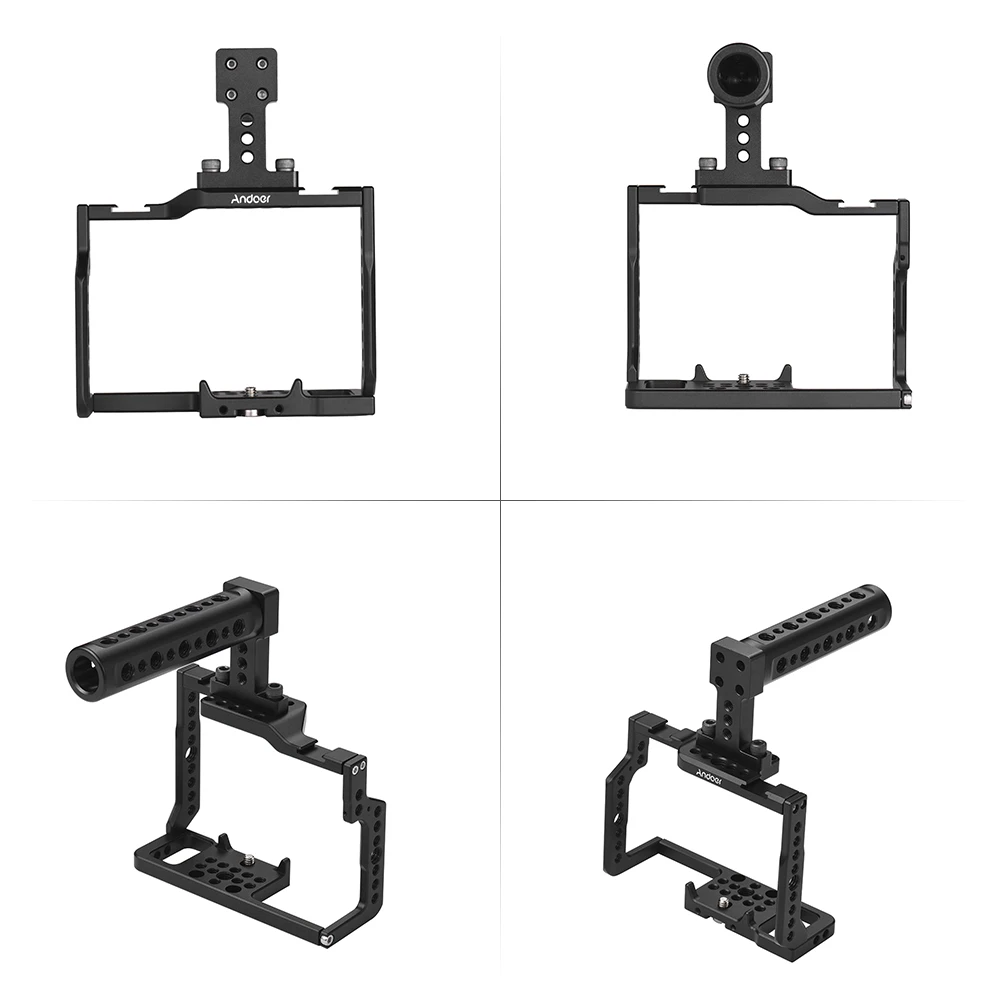 Клетка для камеры Andoer G85 с множеством монтажных отверстий 1/4 &quotи 3/8&quot 2 гнезда