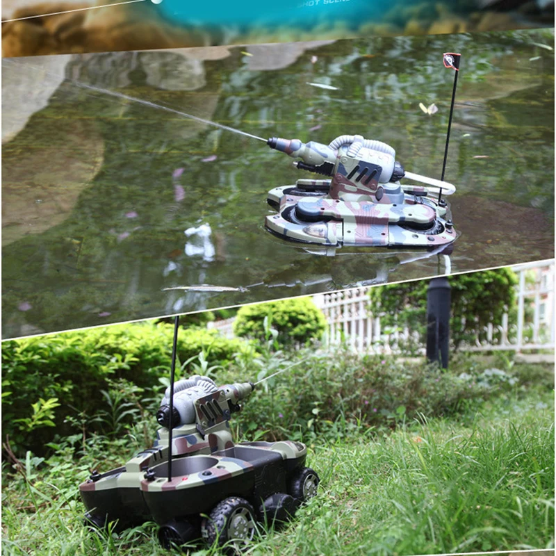 Радиоуправляемый танк амфибиус Радиоуправление набор Land Water Роботизированный с