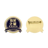 cheap custom gold badges low price custom made metal lapel pin with needle
