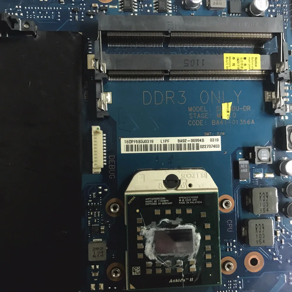 Материнская плата для ноутбука Samsung R425 DDR3 HD5470/512 МБ с поддержкой Android и процессор