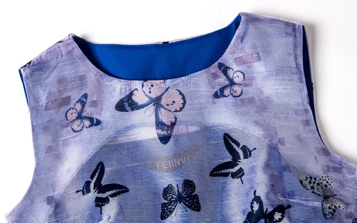 

Spring Summer 2016 women dress hight quality organza printing Vestidos Dress Femininos club vestido de festa dresses